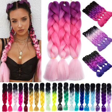 Wholeslae Synthetic Braiding Hair , Ombre Braiding Hair Yaki Jumbo Braid Hair